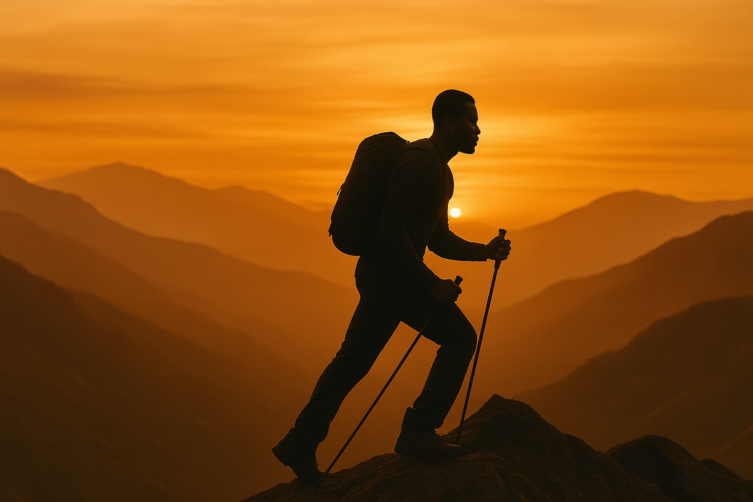 Man achieving spiritual clarity and purpose